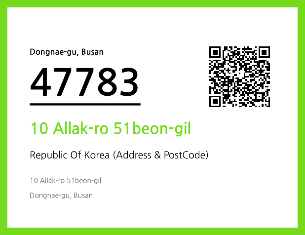 CC BY 4.0 Address and Postal Code QR Code Image (CC BY 4.0)