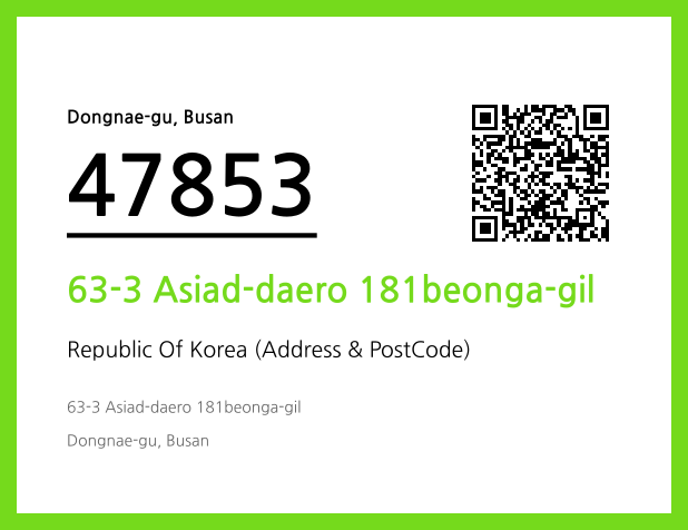Address and Postal Code QR Code Image (CC BY 4.0)