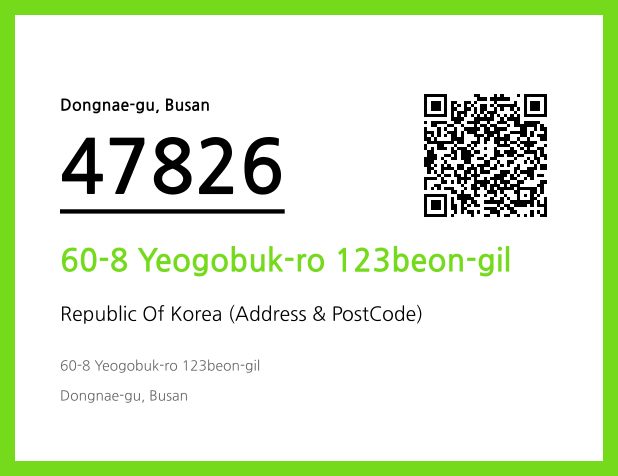 CC BY 4.0 Address and Postal Code QR Code Image (CC BY 4.0)