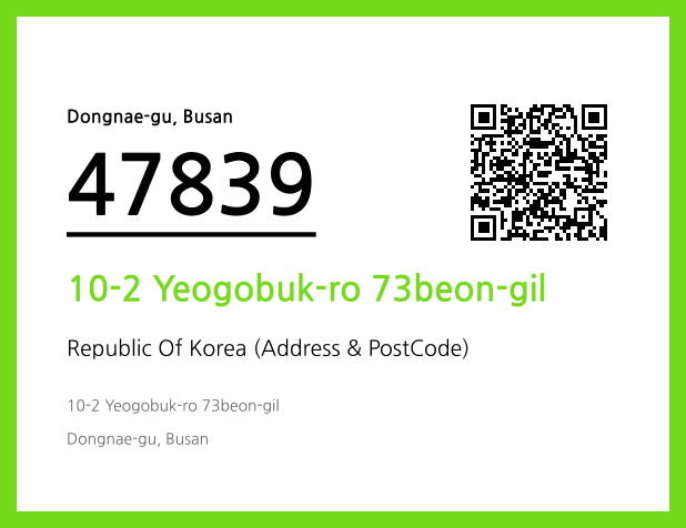 Address and Postal Code QR Code Image (CC BY 4.0)