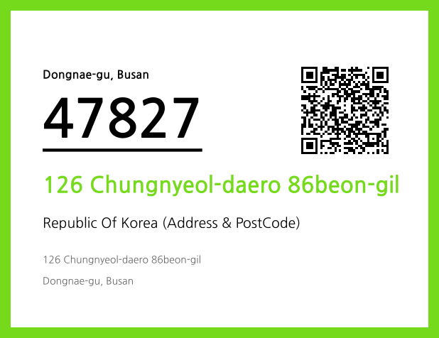 Address and Postal Code QR Code Image
