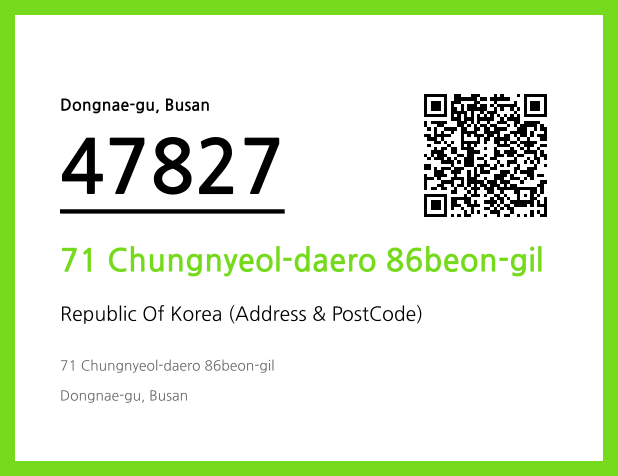 Address and Postal Code QR Code Image