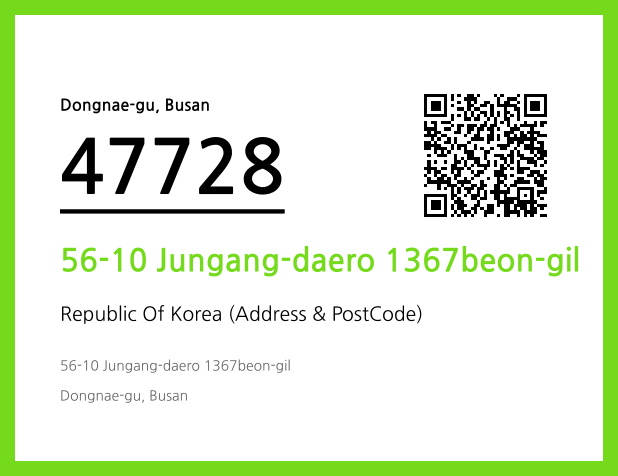 Address and Postal Code QR Code Image (CC BY 4.0)