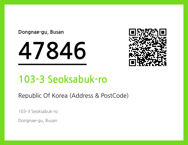 Address and Postal Code QR Code Image (CC BY 4.0)