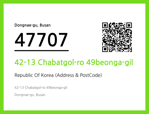 CC BY 4.0 Address and Postal Code QR Code Image (CC BY 4.0)