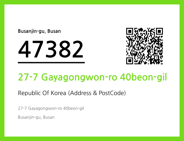 CC BY 4.0 Address and Postal Code QR Code Image (CC BY 4.0)