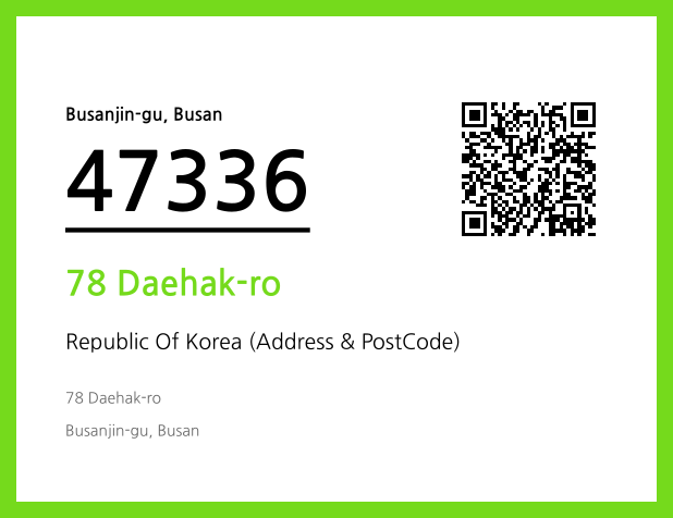 Address and Postal Code QR Code Image (CC BY 4.0)