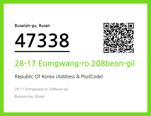 CC BY 4.0 Address and Postal Code QR Code Image (CC BY 4.0)
