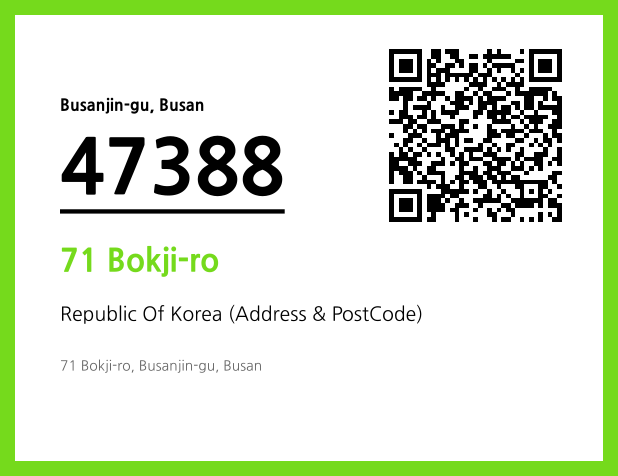 Address and Postal Code QR Code Image