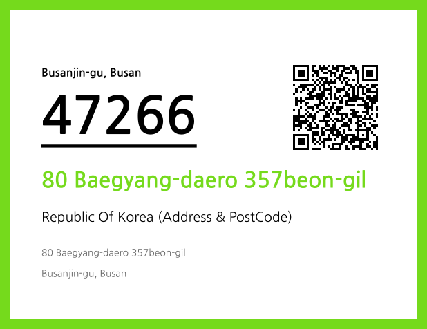 CC BY 4.0 Address and Postal Code QR Code Image (CC BY 4.0)