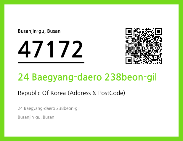 CC BY 4.0 Address and Postal Code QR Code Image (CC BY 4.0)