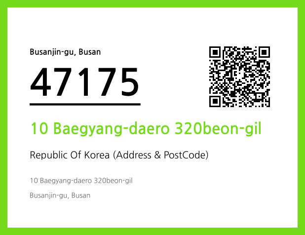 Address and Postal Code QR Code Image (CC BY 4.0)