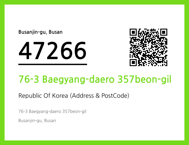 Address and Postal Code QR Code Image (CC BY 4.0)