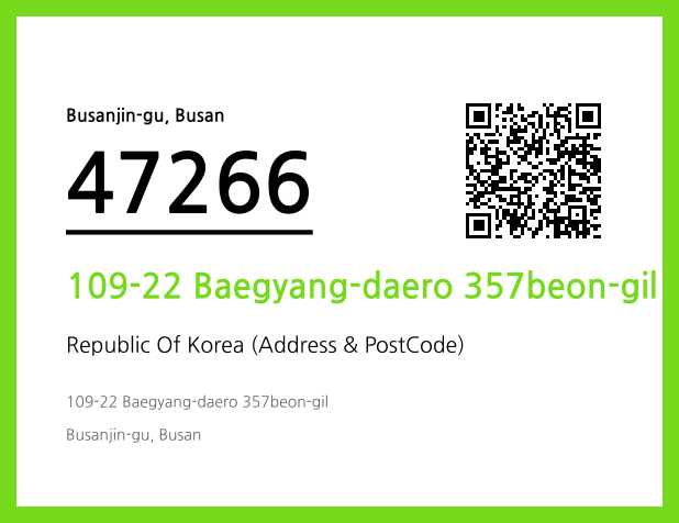 Address and Postal Code QR Code Image (CC BY 4.0)