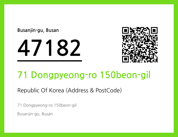 Address and Postal Code QR Code Image (CC BY 4.0)