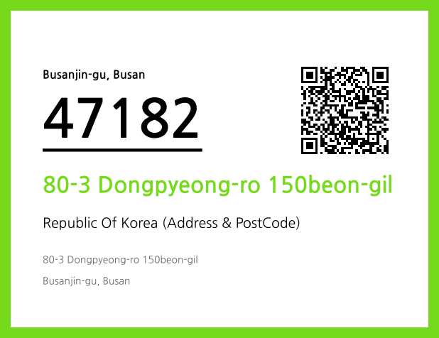 Address and Postal Code QR Code Image (CC BY 4.0)