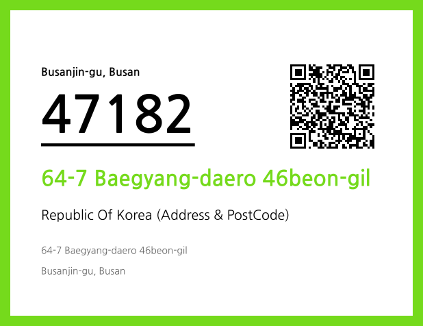 CC BY 4.0 Address and Postal Code QR Code Image (CC BY 4.0)
