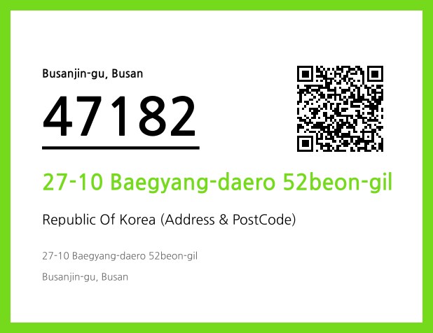 Address and Postal Code QR Code Image (CC BY 4.0)