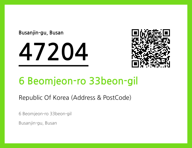 Address and Postal Code QR Code Image (CC BY 4.0)