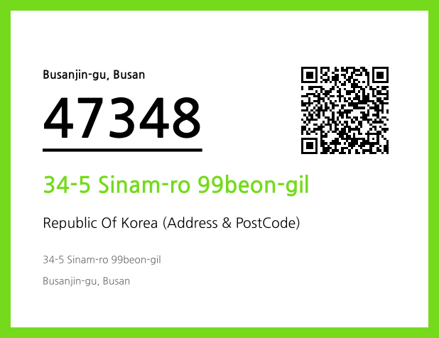 CC BY 4.0 Address and Postal Code QR Code Image (CC BY 4.0)