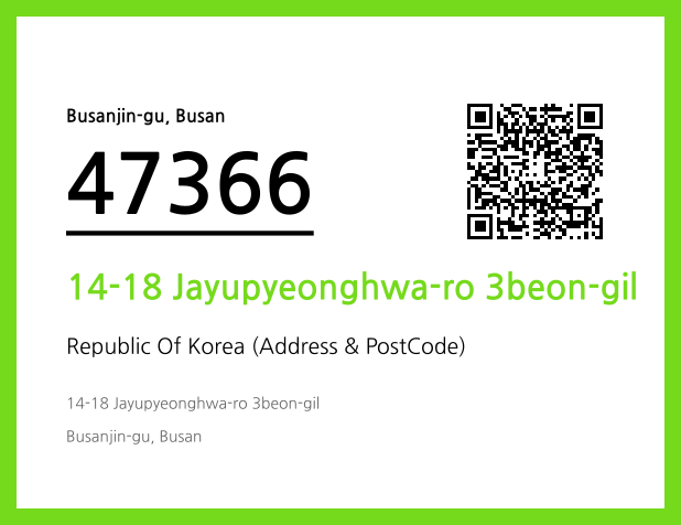 Address and Postal Code QR Code Image (CC BY 4.0)