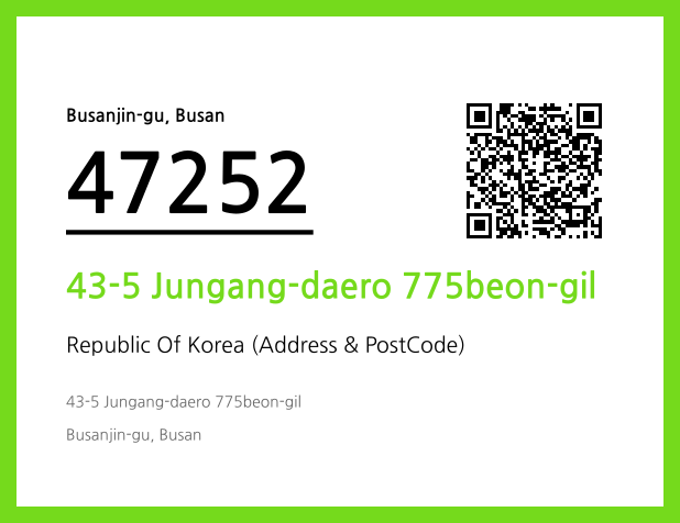 CC BY 4.0 Address and Postal Code QR Code Image (CC BY 4.0)