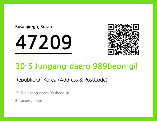 Address and Postal Code QR Code Image (CC BY 4.0)