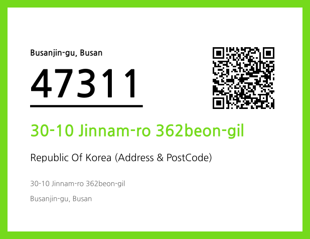 Address and Postal Code QR Code Image (CC BY 4.0)