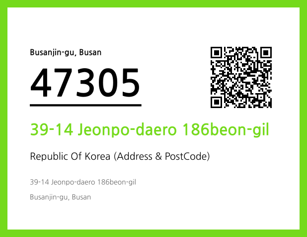 Address and Postal Code QR Code Image (CC BY 4.0)