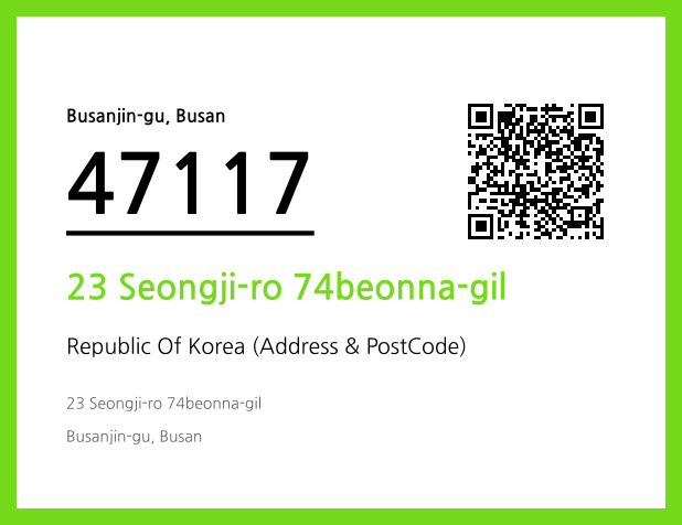 CC BY 4.0 Address and Postal Code QR Code Image (CC BY 4.0)