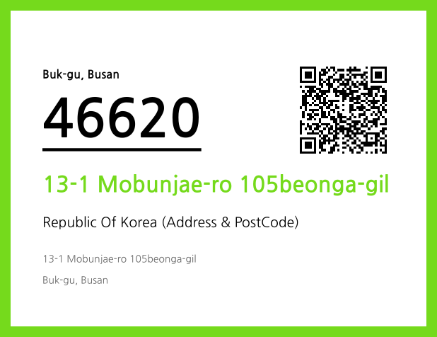 CC BY 4.0 Address and Postal Code QR Code Image (CC BY 4.0)