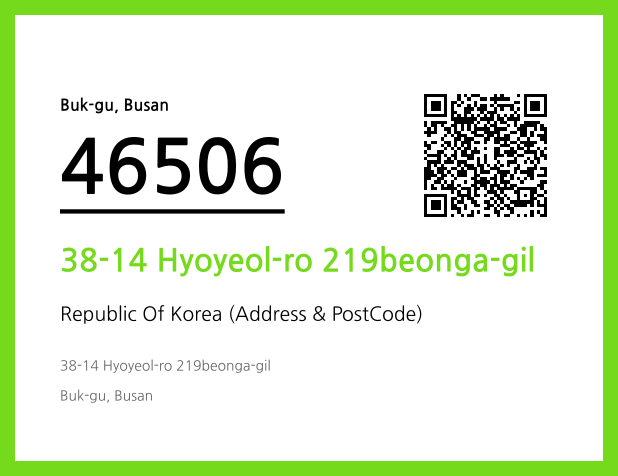 CC BY 4.0 Address and Postal Code QR Code Image (CC BY 4.0)