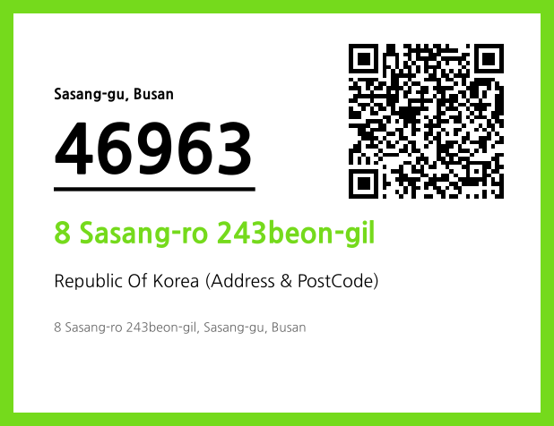 Address and Postal Code QR Code Image