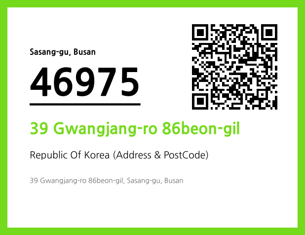 Address and Postal Code QR Code Image