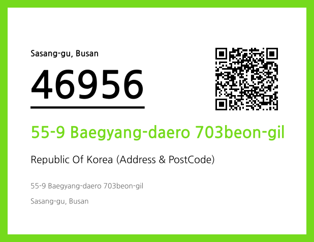 CC BY 4.0 Address and Postal Code QR Code Image (CC BY 4.0)