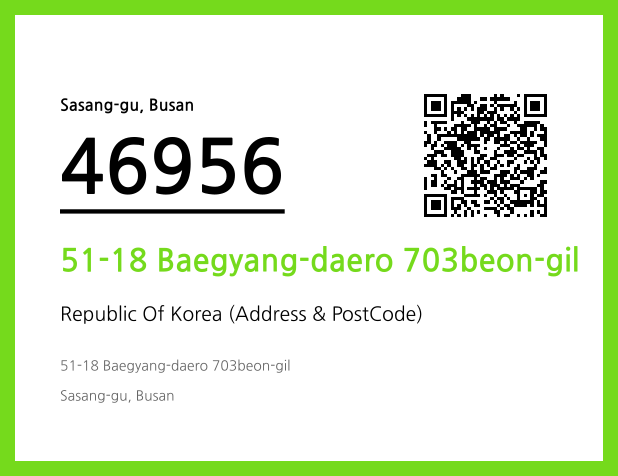 Address and Postal Code QR Code Image (CC BY 4.0)