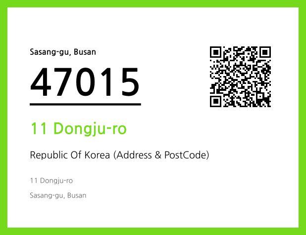 Address and Postal Code QR Code Image (CC BY 4.0)