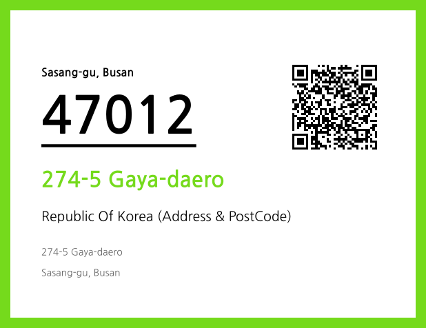 Address and Postal Code QR Code Image (CC BY 4.0)