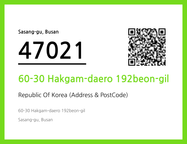 Address and Postal Code QR Code Image (CC BY 4.0)