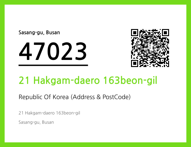 Address and Postal Code QR Code Image (CC BY 4.0)