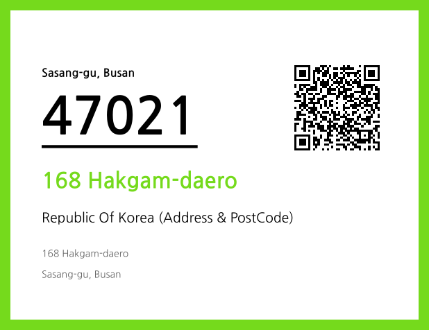 Address and Postal Code QR Code Image (CC BY 4.0)