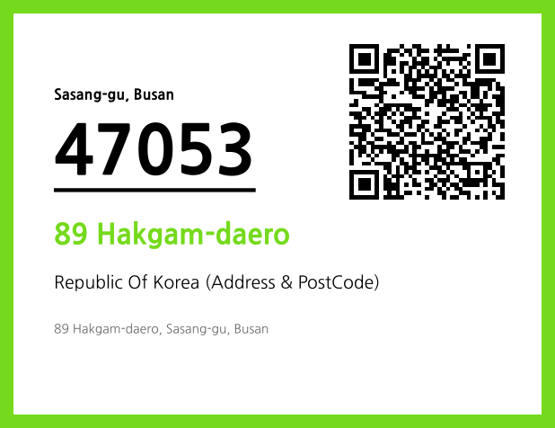 Address and Postal Code QR Code Image