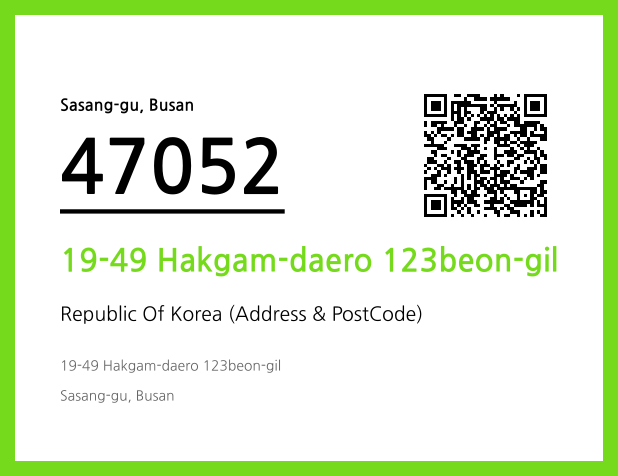 Address and Postal Code QR Code Image (CC BY 4.0)
