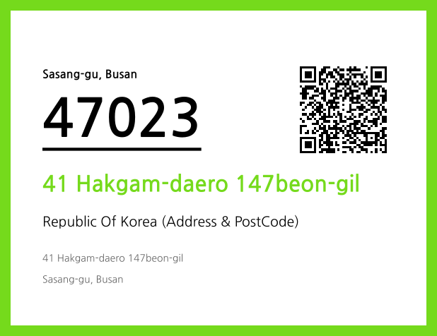 Address and Postal Code QR Code Image (CC BY 4.0)
