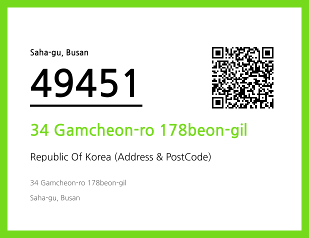 CC BY 4.0 Address and Postal Code QR Code Image (CC BY 4.0)