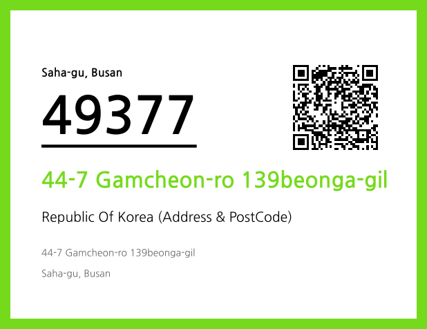 Address and Postal Code QR Code Image (CC BY 4.0)