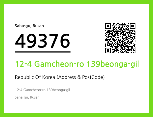CC BY 4.0 Address and Postal Code QR Code Image (CC BY 4.0)