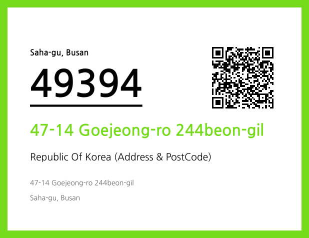 Address and Postal Code QR Code Image (CC BY 4.0)