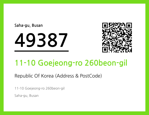 Address and Postal Code QR Code Image (CC BY 4.0)