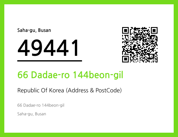 Address and Postal Code QR Code Image (CC BY 4.0)